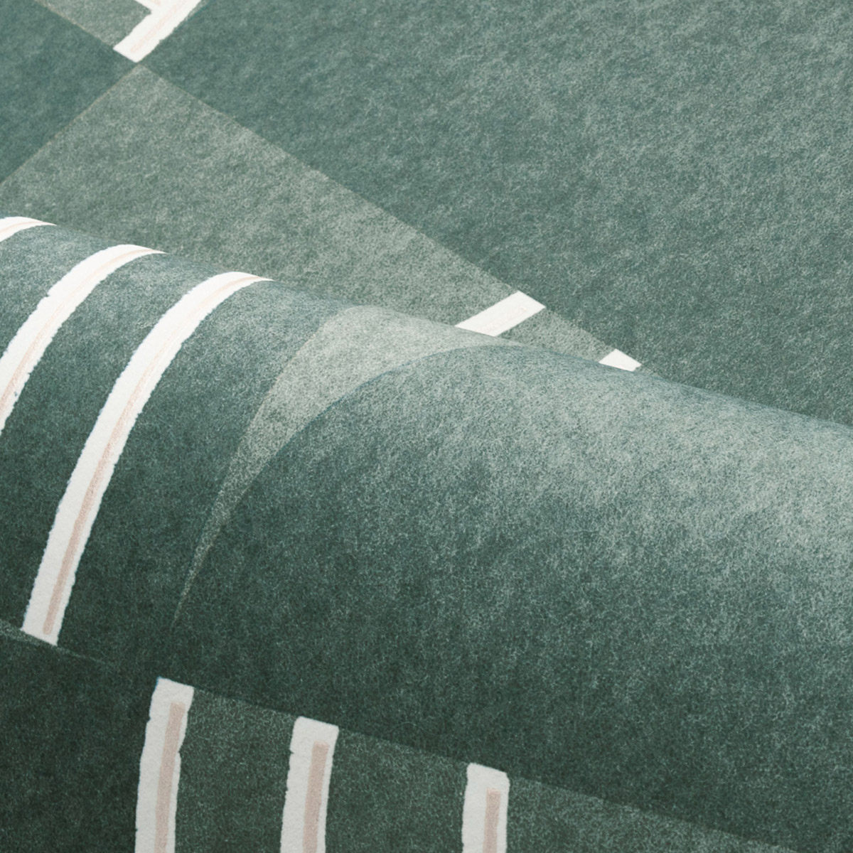 Papier peint Vintage Années 30 vert de gris irisé- Faubourg des Lumières de Casamance | Réf. CAS-76271426