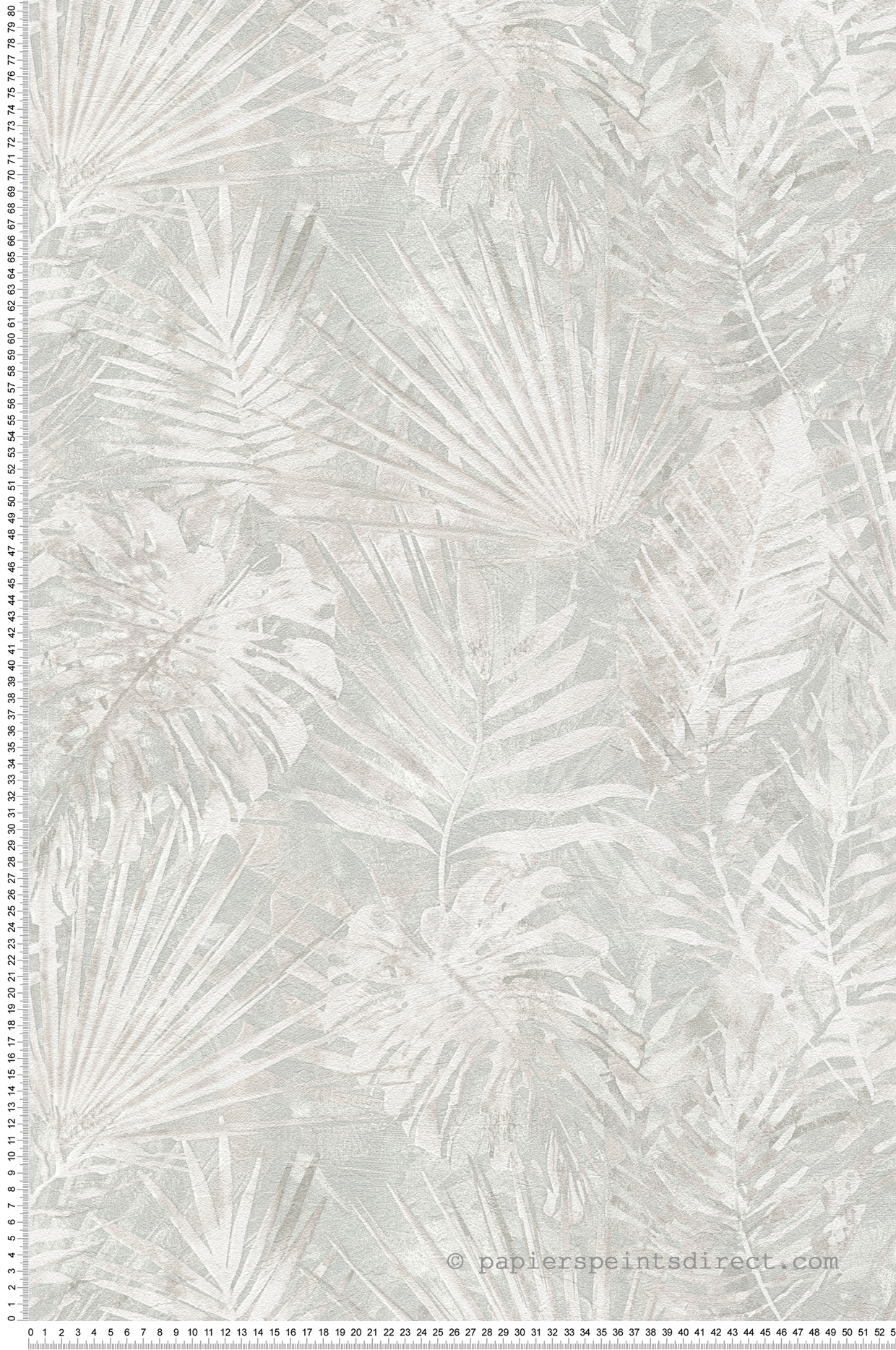 Papier peint Palmes Sumatra gris clair - Natural Living d'A.S. Création | Réf. AS-386384
