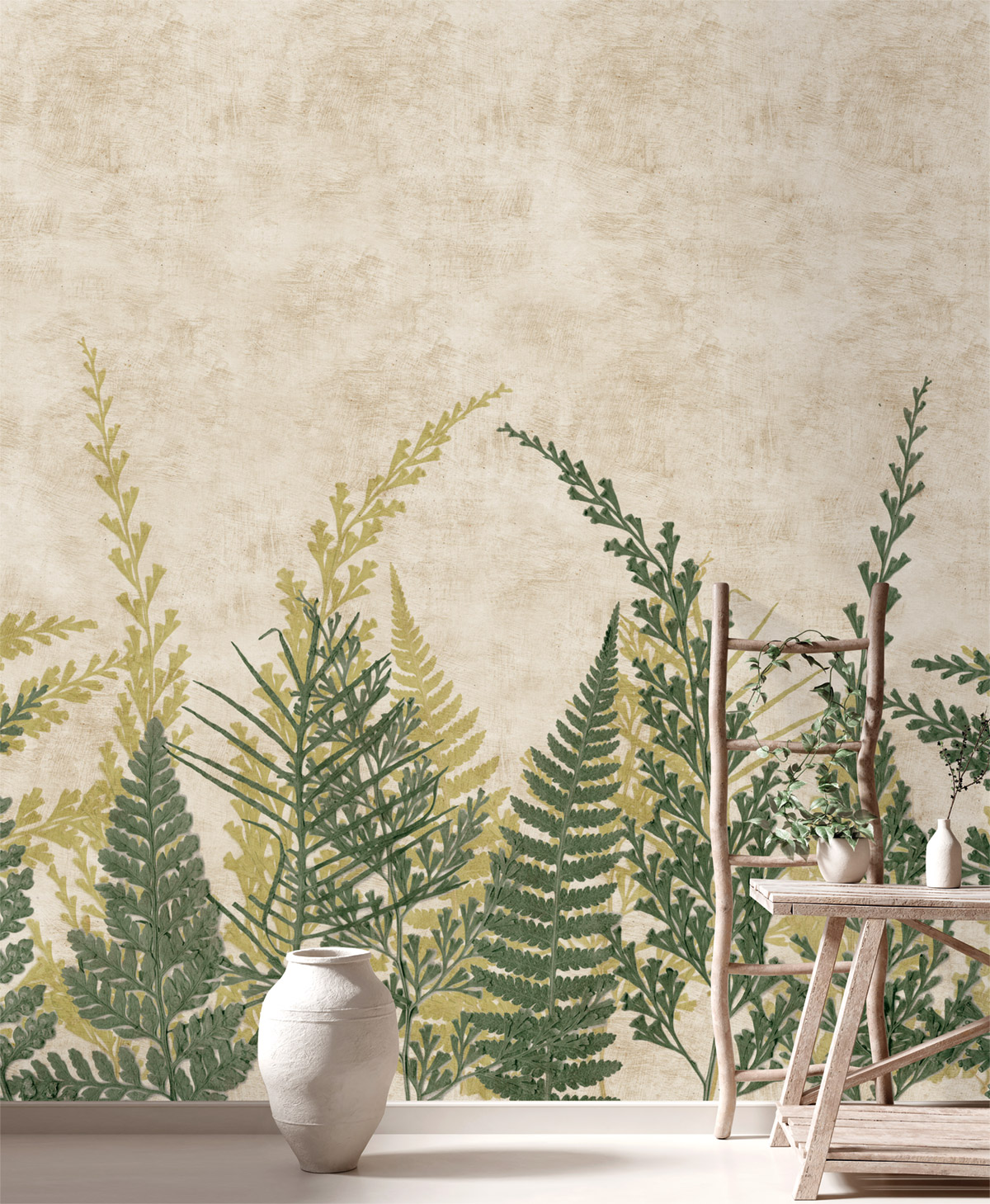 Papier peint panoramique Feuilles Géantes vert - Herbier de Montecolino | Réf. MC-HED27293