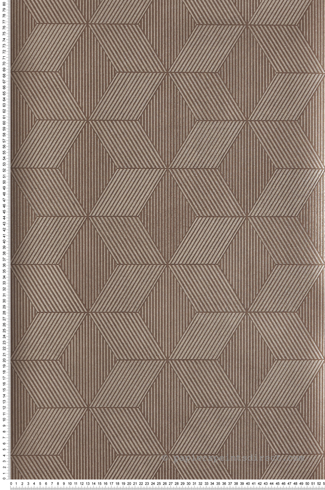 Papier peint Géométrie Manhattan marron irisé - The Texture Book de Masureel | Réf. MAS-ORB503