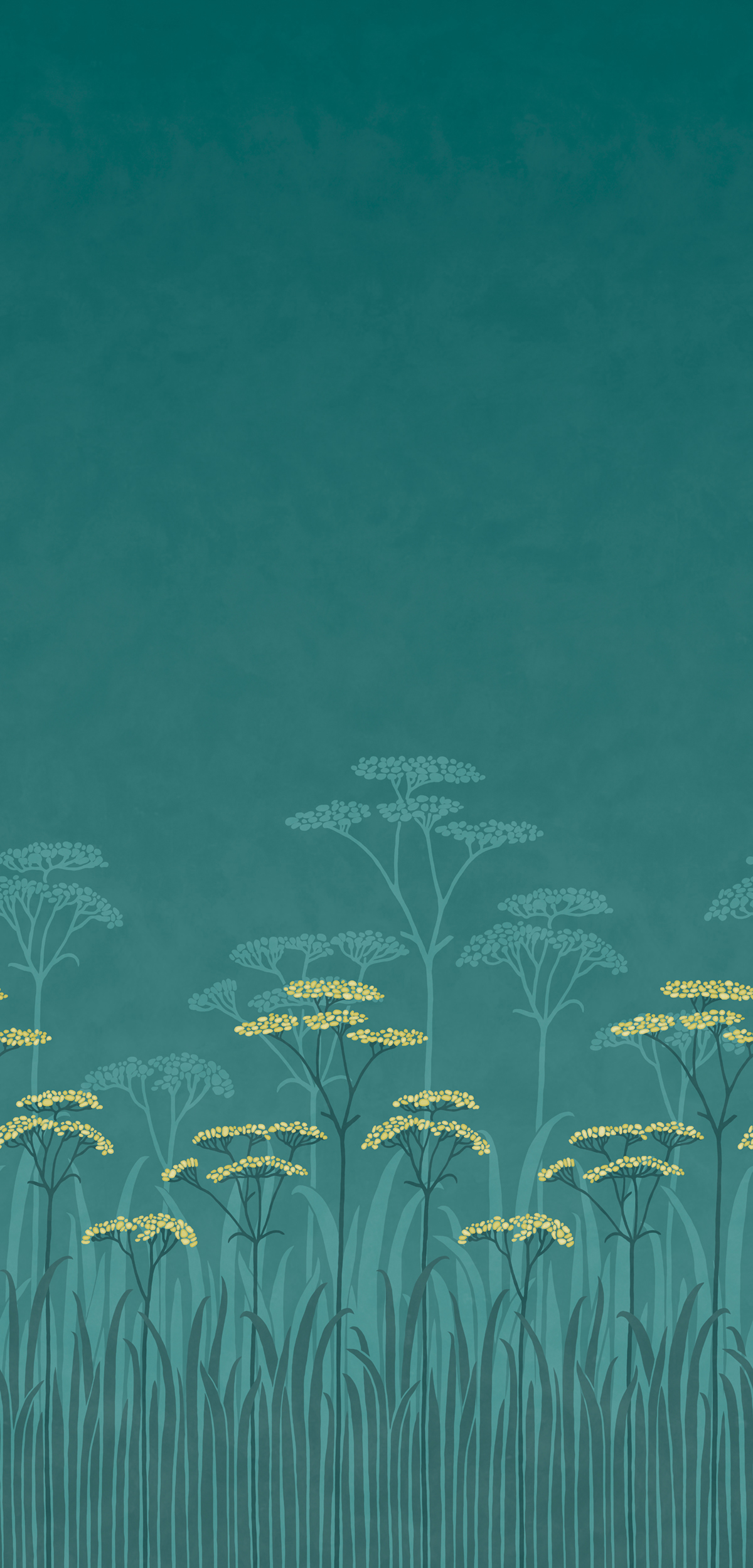 Papier peint panoramique nature Achillea Aurora - National Trust Papers de Little Greene | Réf. 0245ACAUROR