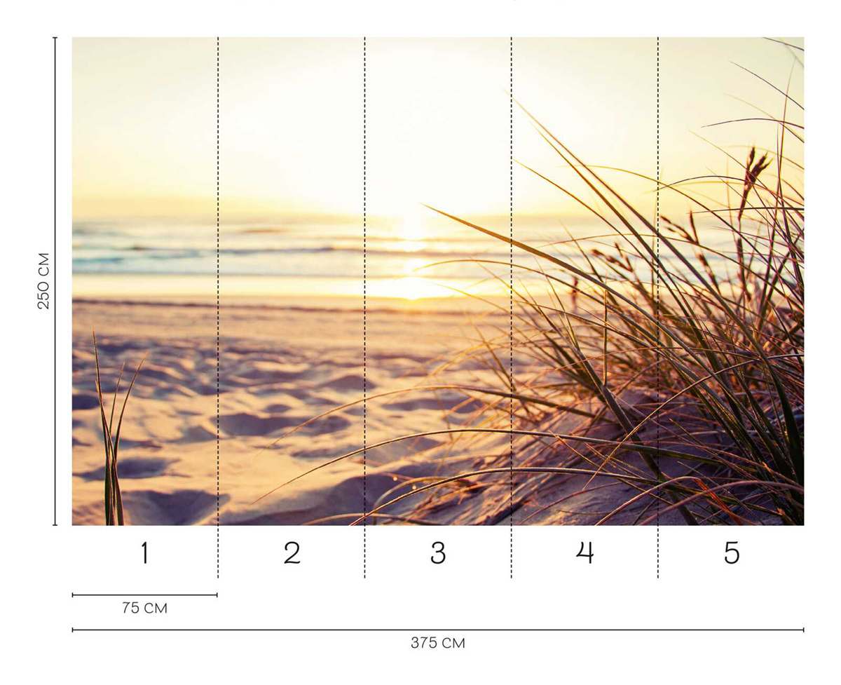 Papier peint panoramique Coucher de Soleil Plage - Wall Love d'A.S. Création REGLE | Réf. DD129608