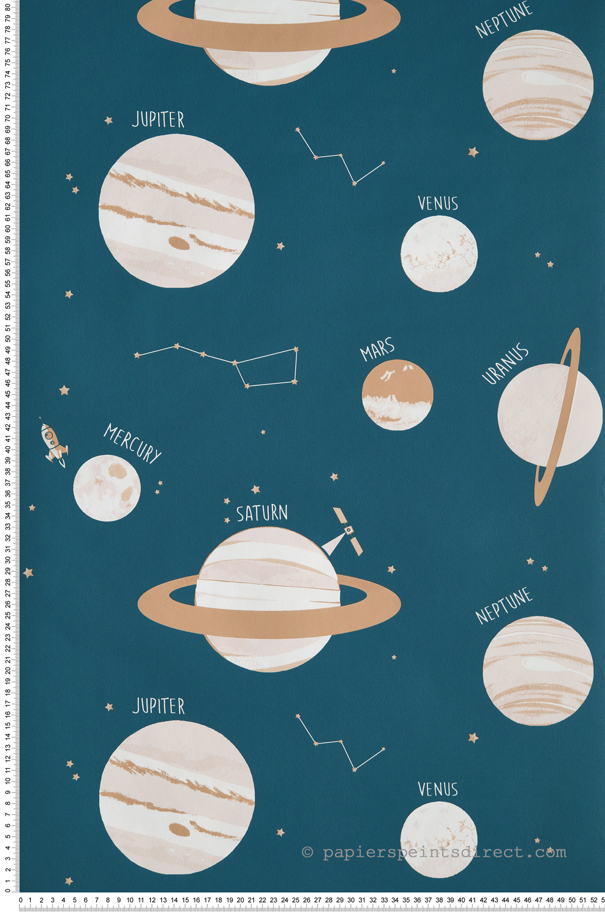 Papier peint Enfant Planète Universe bleu - Our Planet de Casélio | Réf. OUP101906011