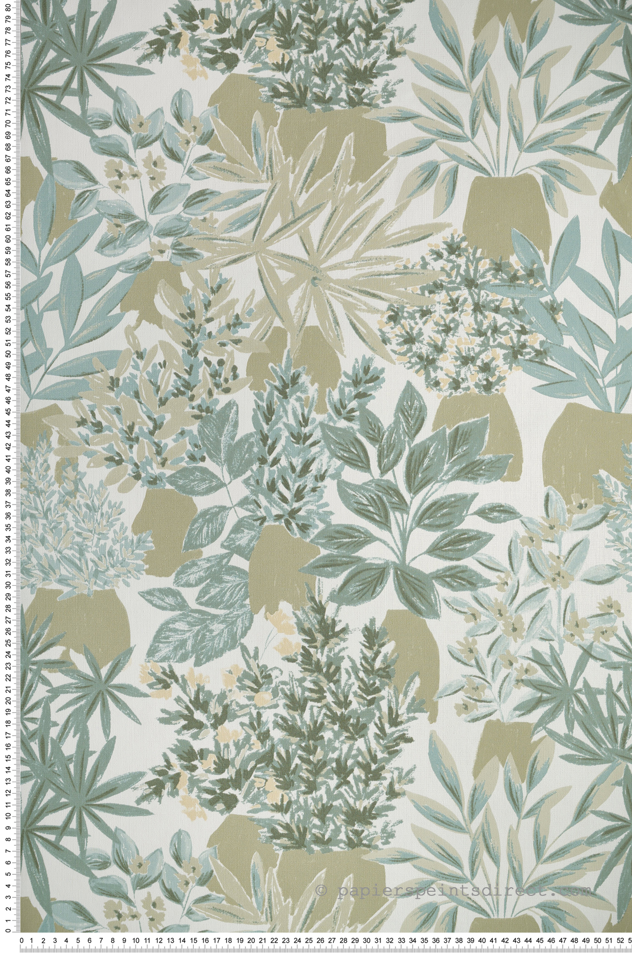 Papier peint Plante Thalie vert jaune - Danae de Casélio | Réf. DAE103637029