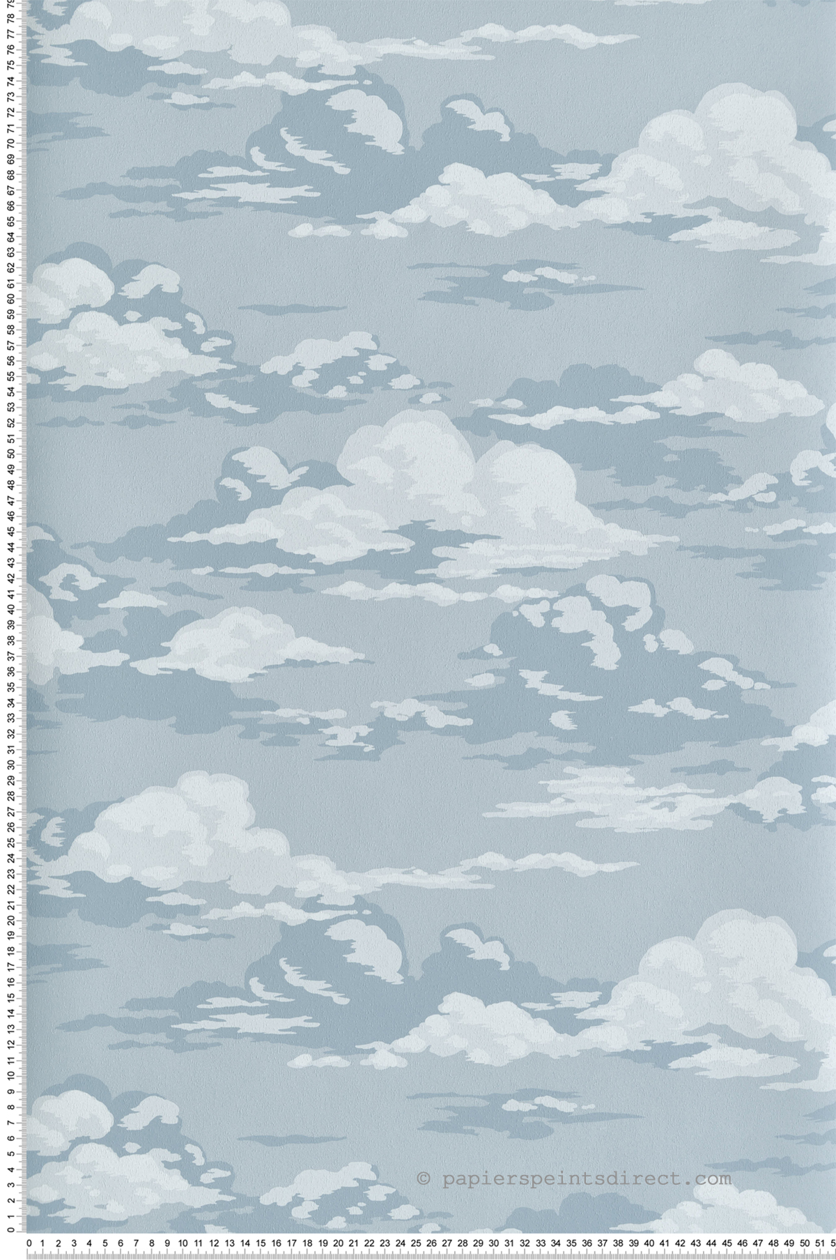 Papier peint Ciel Nuageux Cumulus bleu - Beaux Arts de Lutèce | Réf. LTC-M1808