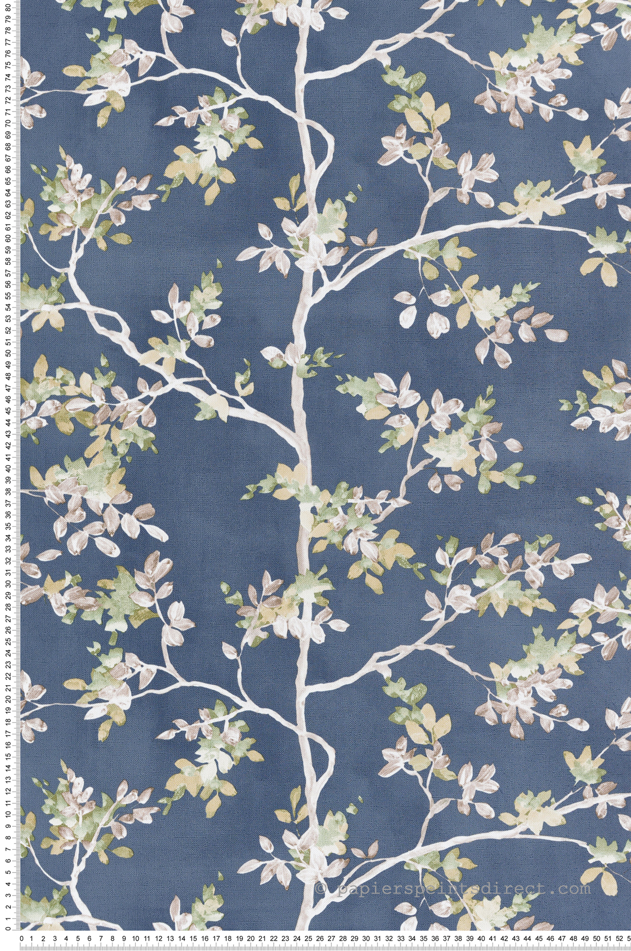Papier peint Branches Arbre Feuillues bleu marine - Garden Party 2 de Montecolino | Réf. MC-8322
