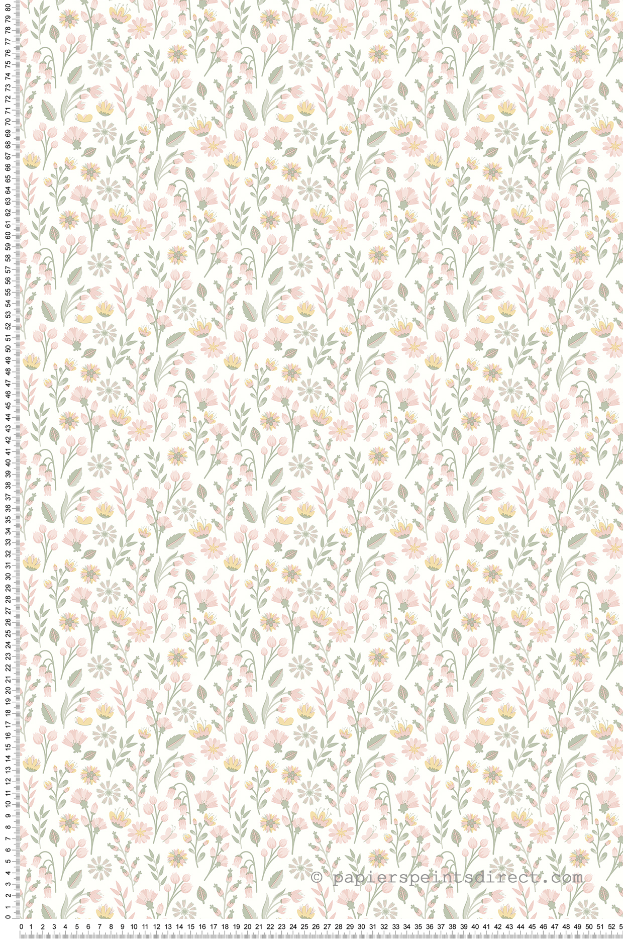 Papier peint Petites Fleurettes rose pastel - Sweet Dreams d'Ugépa | Réf. UGP-A83203