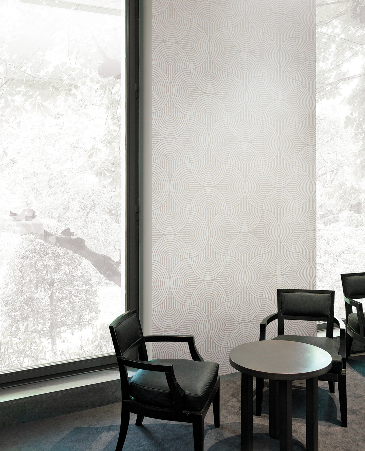 Papier peint Spirale Earth argenté - The Texture Book de Masureel | Réf. MAS-EAR604