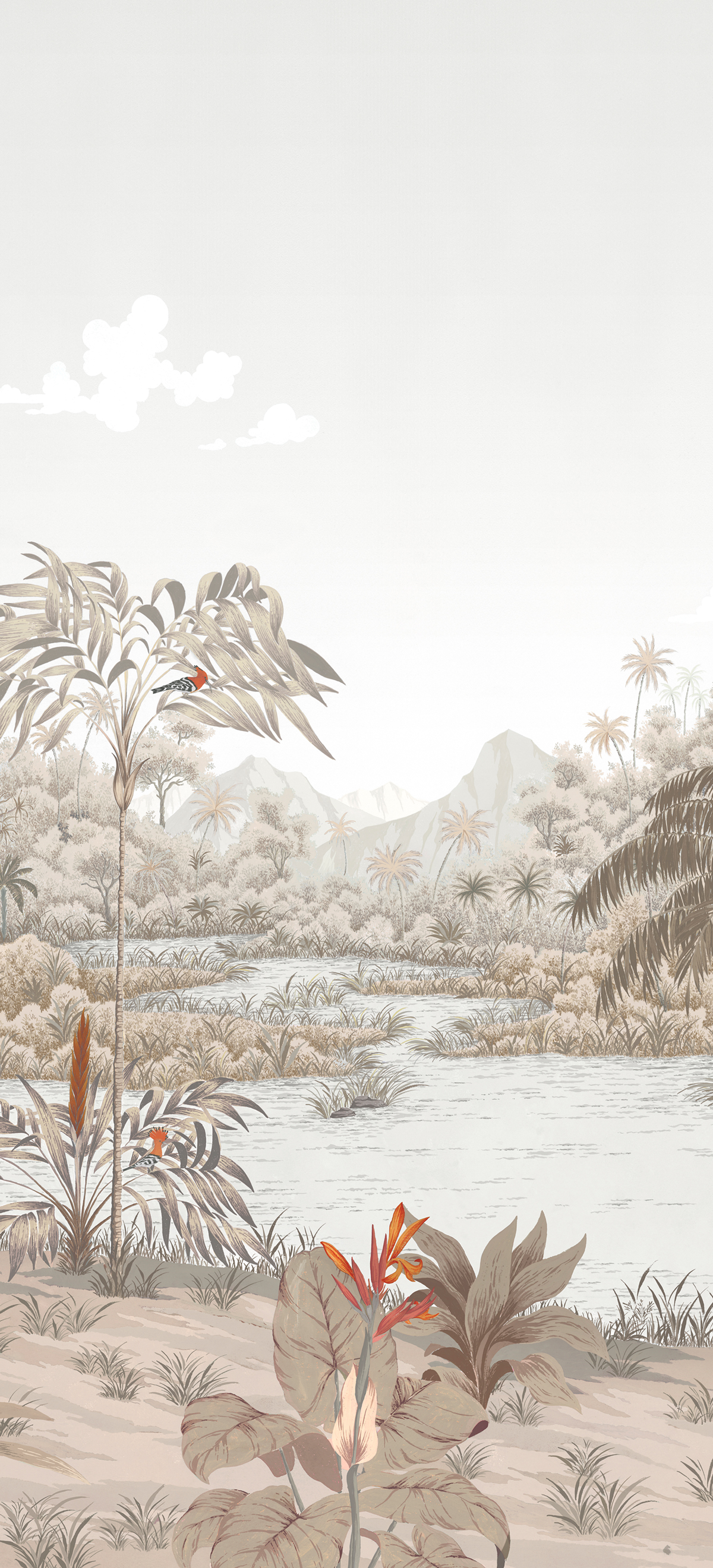 Papier peint panoramique Rivière des parfums Sépia B 4/5/6 - Isidore Leroy