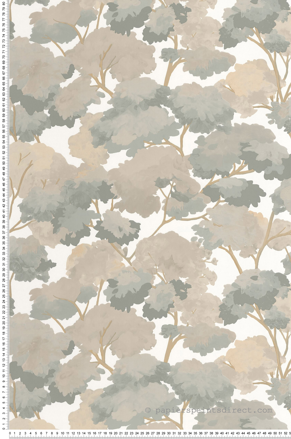 Papier peint Forêt Scandinave Été gris taupe - Balade de Casélio | Réf. BLD106109013