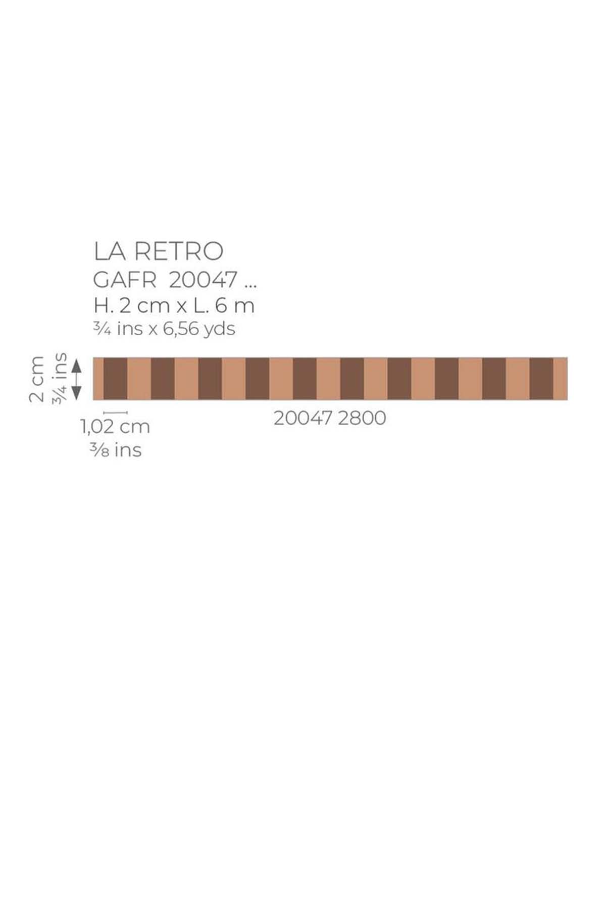 Galon Pointillé Rétro caramel orange - Galons et Frises de Casadéco AMB5| Réf. GAFR200472800