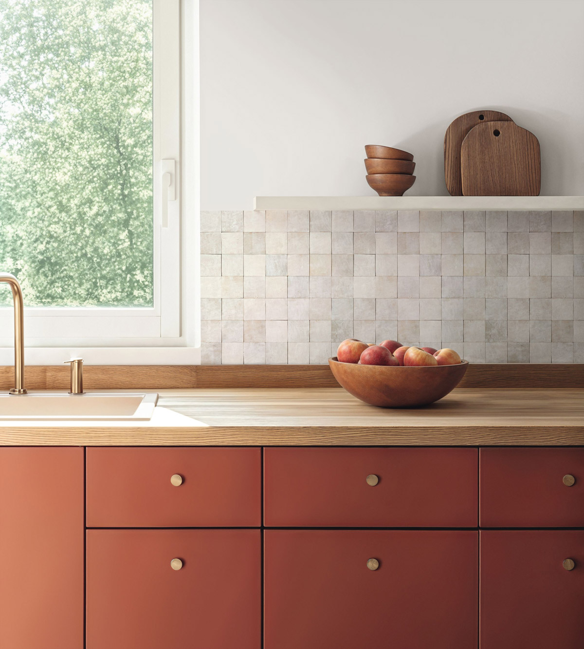 Papier peint Crédence Carreau Zellige Sand Dust gris - Kitchen Box de Casélio | Réf. KBO106970155