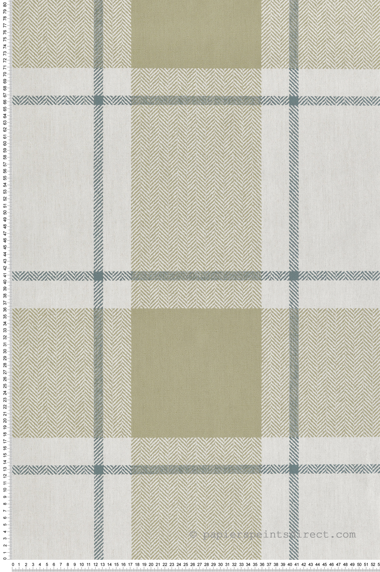 Papier peint Tartan Chevon vert sauge - Stripes & Checks de Montecolino | Réf. MC-ST38405