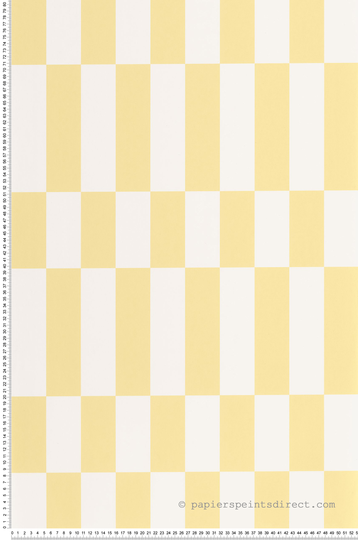 Papier peint Damier Rectangle Diner jaune blanc - Milano Sixties de Casadéco | Réf. MISI89342121
