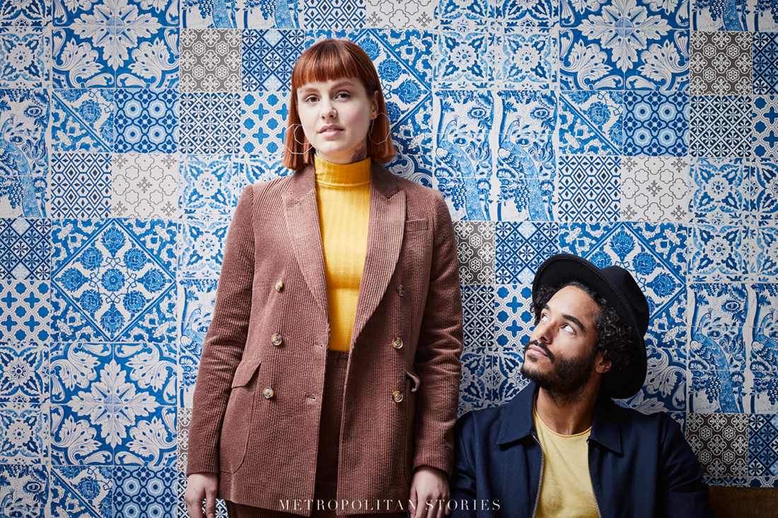 Papier peint Carreaux de ciment bleu - Metropolitan Stories d'AS Création AMB 2 | Réf. SP14675