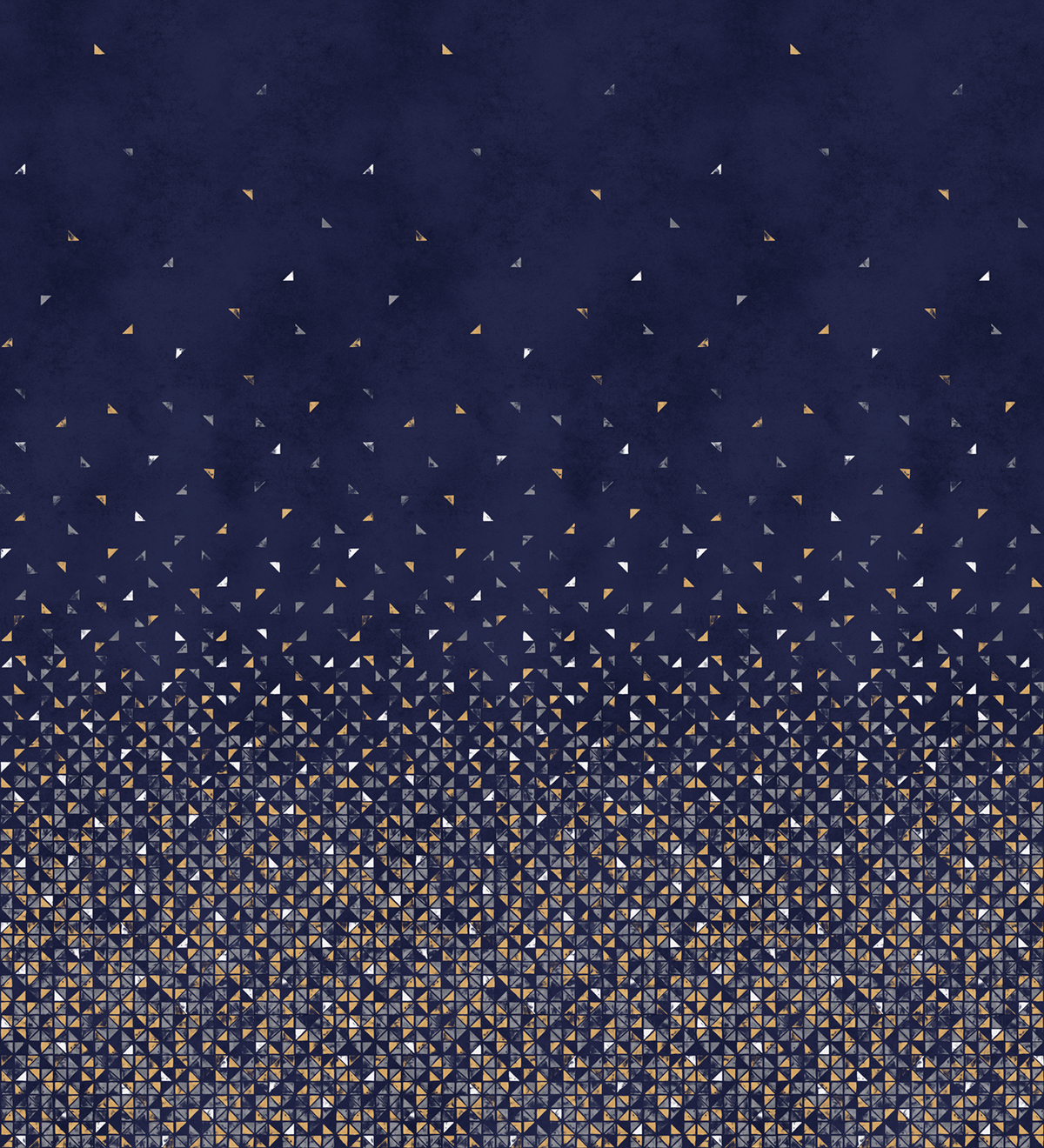 Papier peint panoramique Tangram Bleu Nuit A+B - 1/2/3/4/5/6 - Isidore Leroy