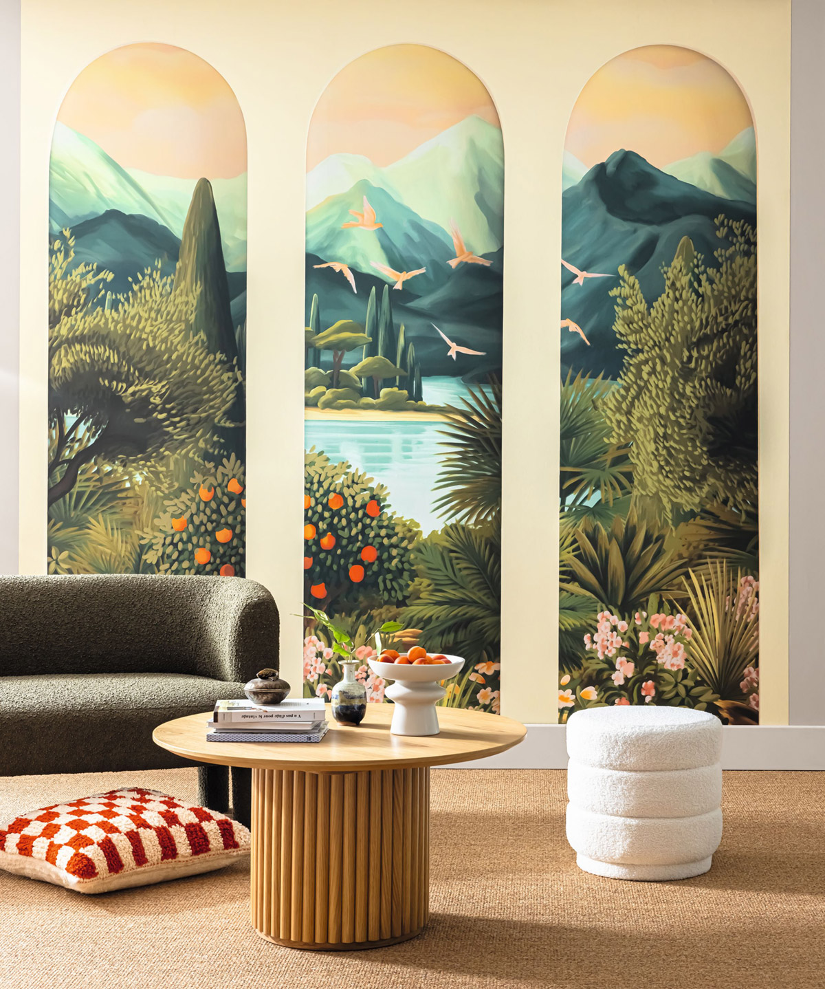 Papier peint panoramique Paysage Naturel Arche vert M  265X280 - Reliefs de Casélio | Réf. RLF106327238