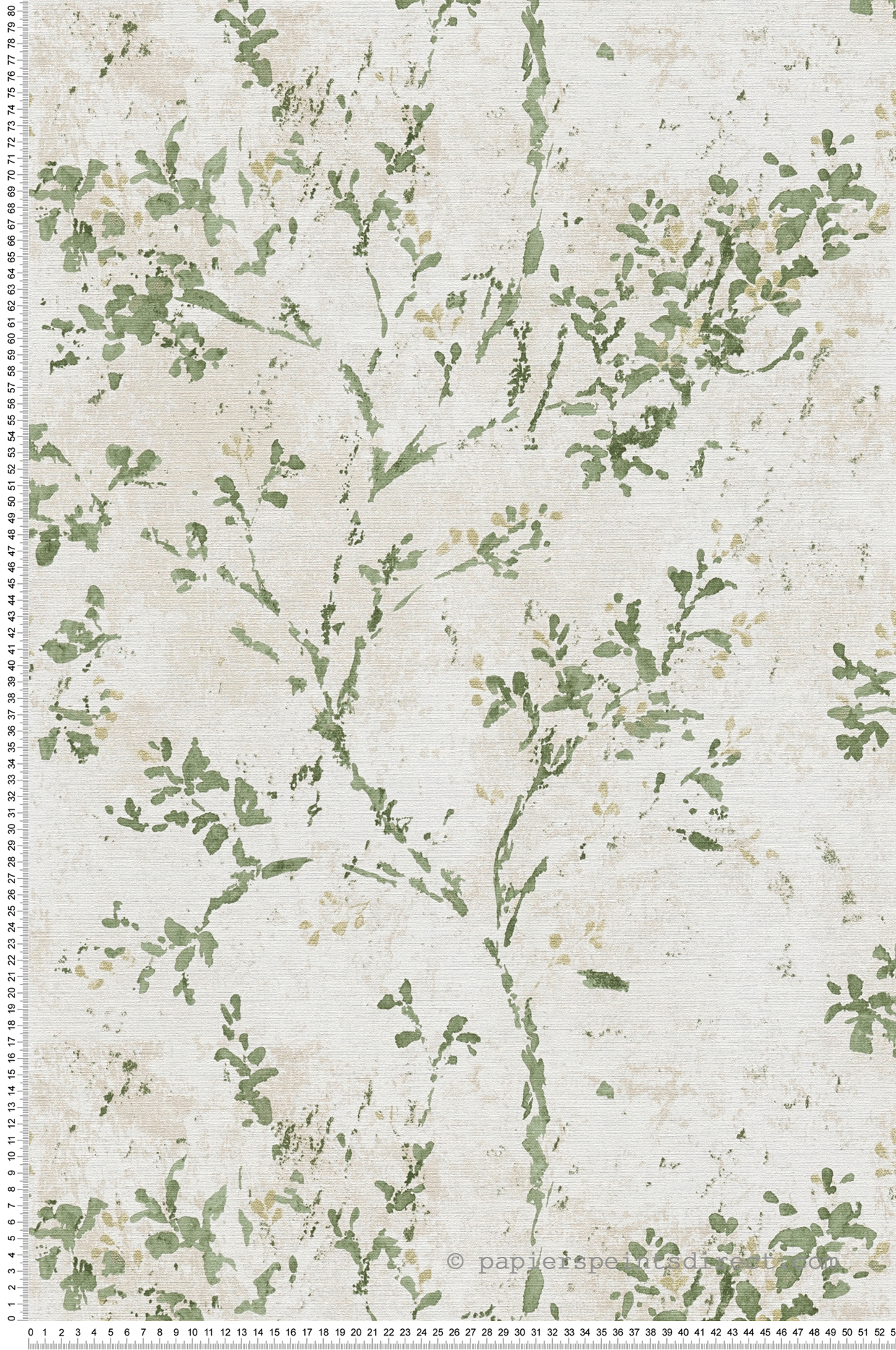 Papier peint Végétaux Abstrait Peinture vert grège - Stories of Life d'A.S. Création | Réf. AS-396504