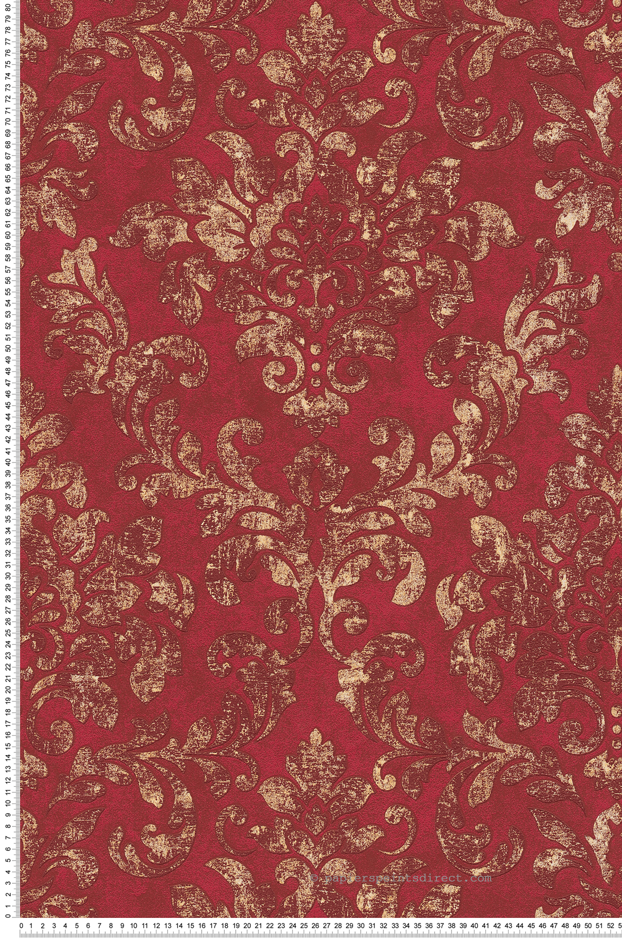 Papier Peint Baroque Fleur de Lys rouge - New Studio 2.0 Ed. II de AS Création | Réf. SP15349