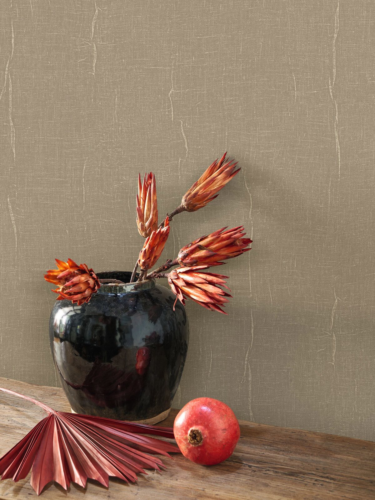 Papier peint Uni Etamine brun marmotte irisé - Etamine de Casadéco | Réf. ETAM200252552