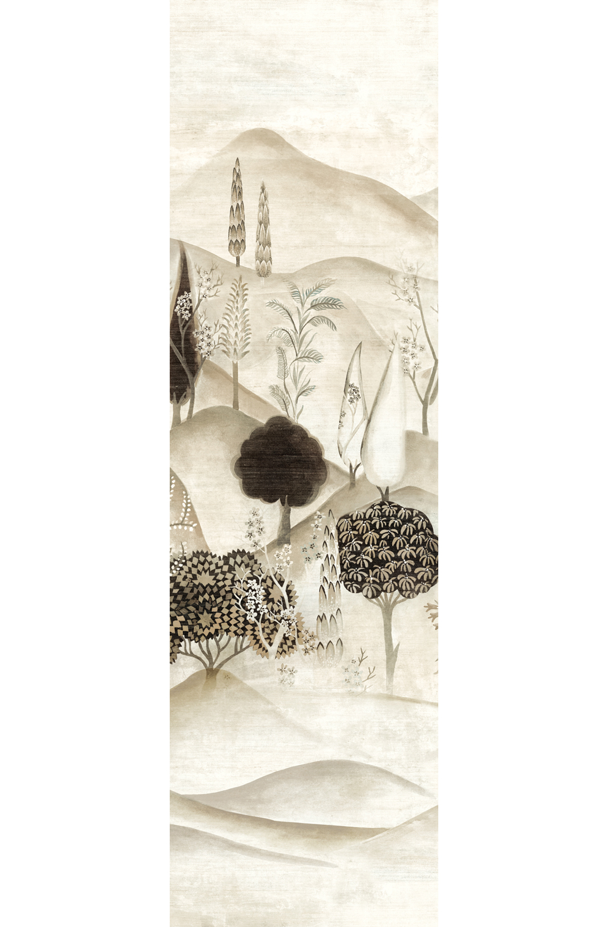 Papier peint panoramique Paysage Munnar taupe - C H300 - Summer de Masureel | Réf. MAS-DGSUM2013