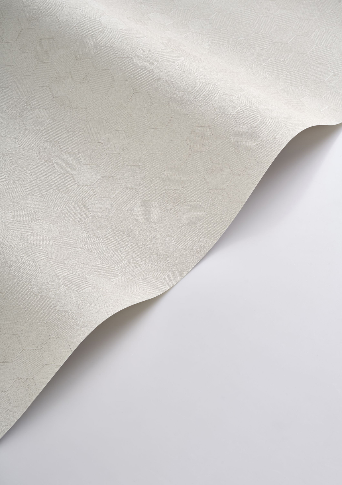 Papier peint Hexagone Meli blanc craie - Solaris de Casadéco ROLL | Réf. SOLA201910073