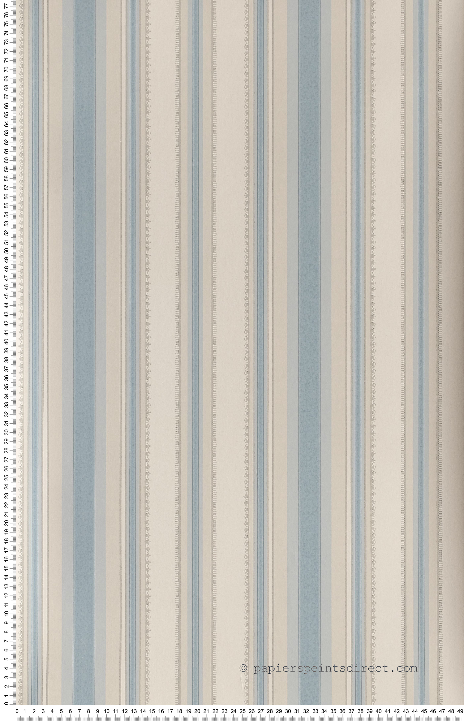 Rayures coloniales Classic blue - Painted Papers de Little Greene