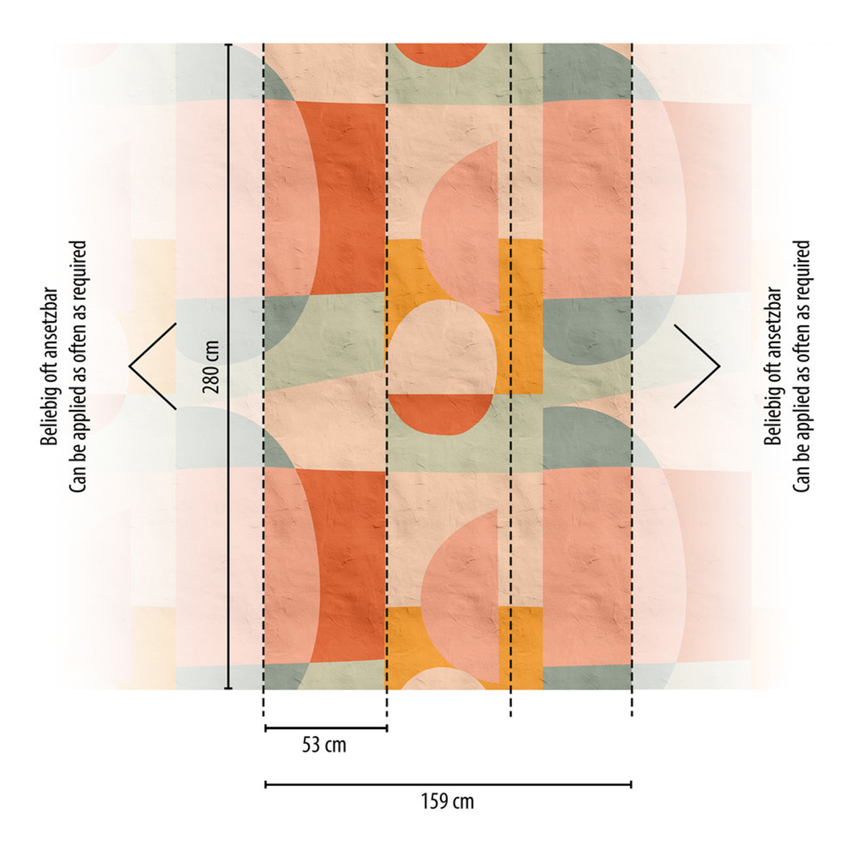 Papier peint panoramique Forme Moderne rose - The Wall 3 d'A.S. Création AMB3 | Réf. AS-398581