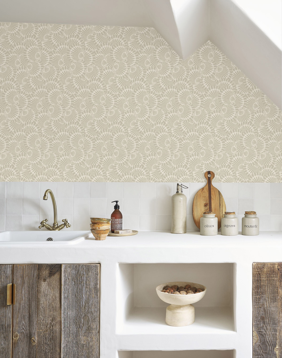 Papier peint Coquillage Saint Malo pierre - Seaside de Casadéco | Réf. SEAS201481616