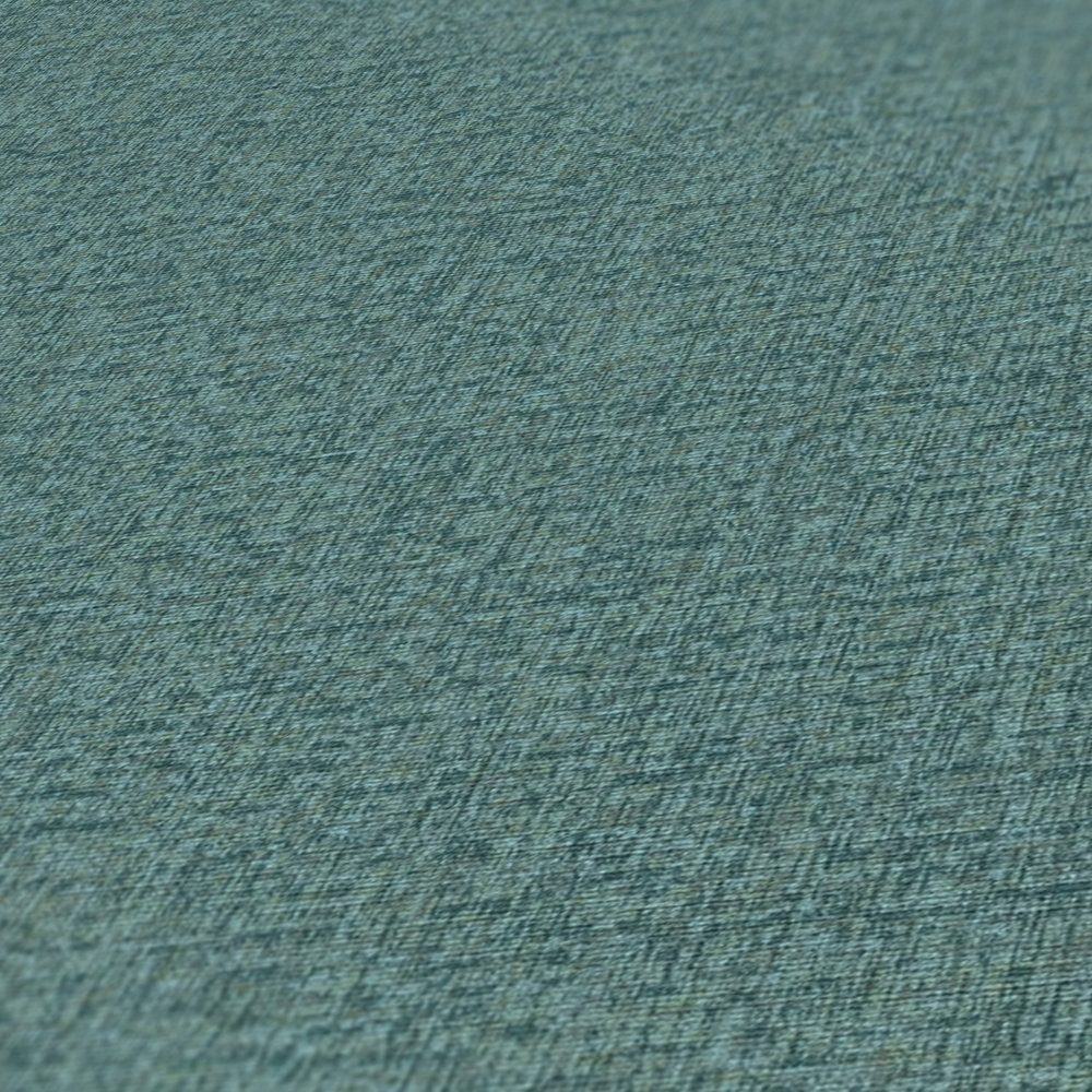 Papier peint Faux Uni Tissu Chiné bleu vert - Famous Garden d'A.S. Création AMB4 | Réf. AS-393542