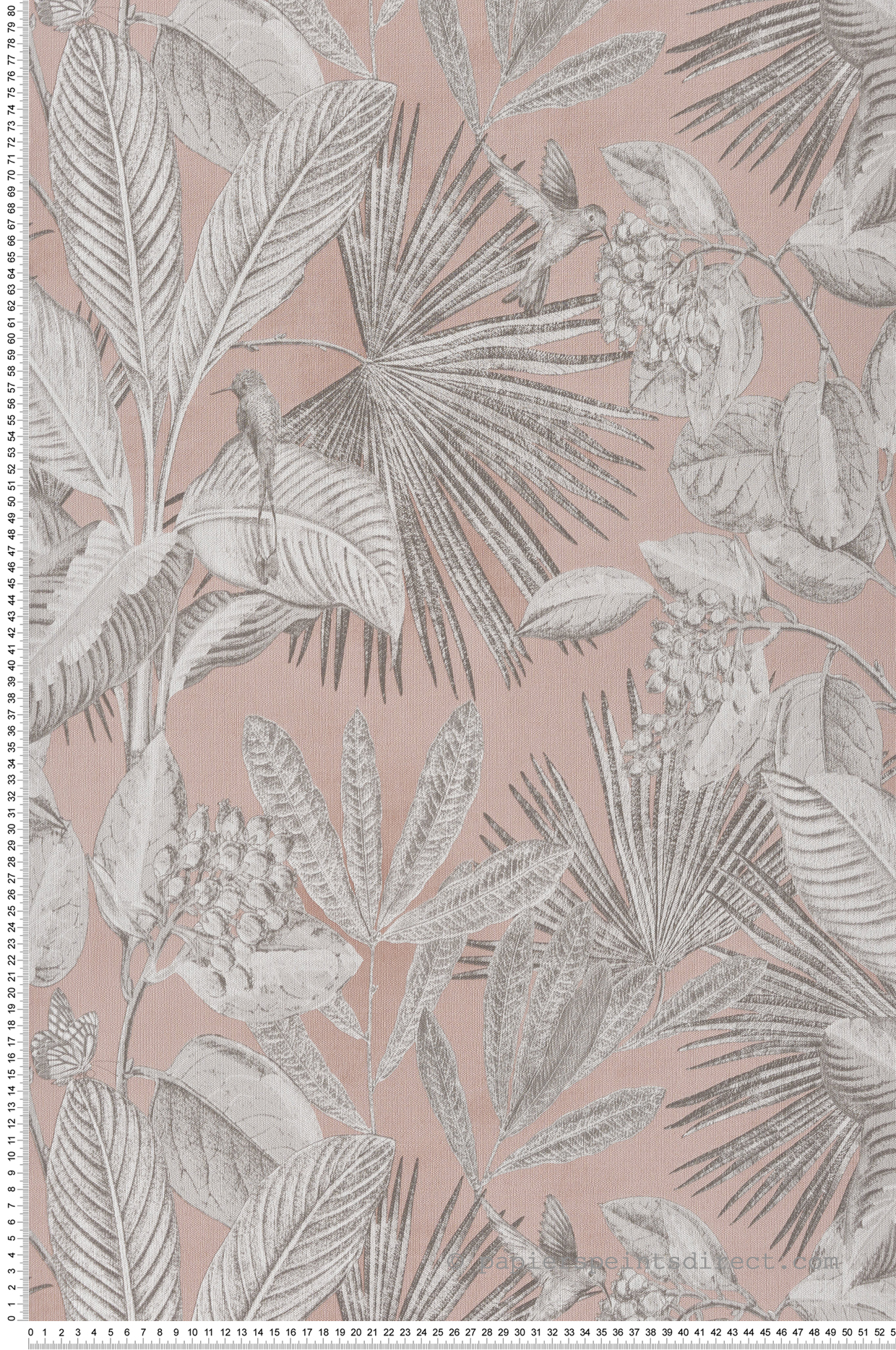 Papier peint Oiseaux Tropicaux vieux rose - Renouveau de Lutèce | Réf. LTC-REN185