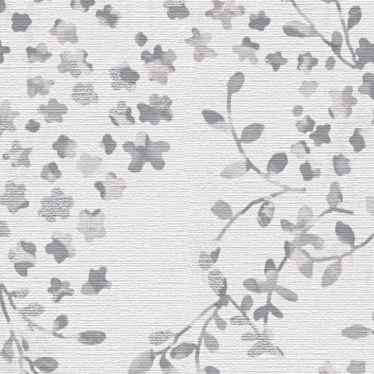 Papier peint Fleur Minimaliste Semis gris argenté - Aquarell Dreams d'A.S. Création AMB4| Réf. AS-397474