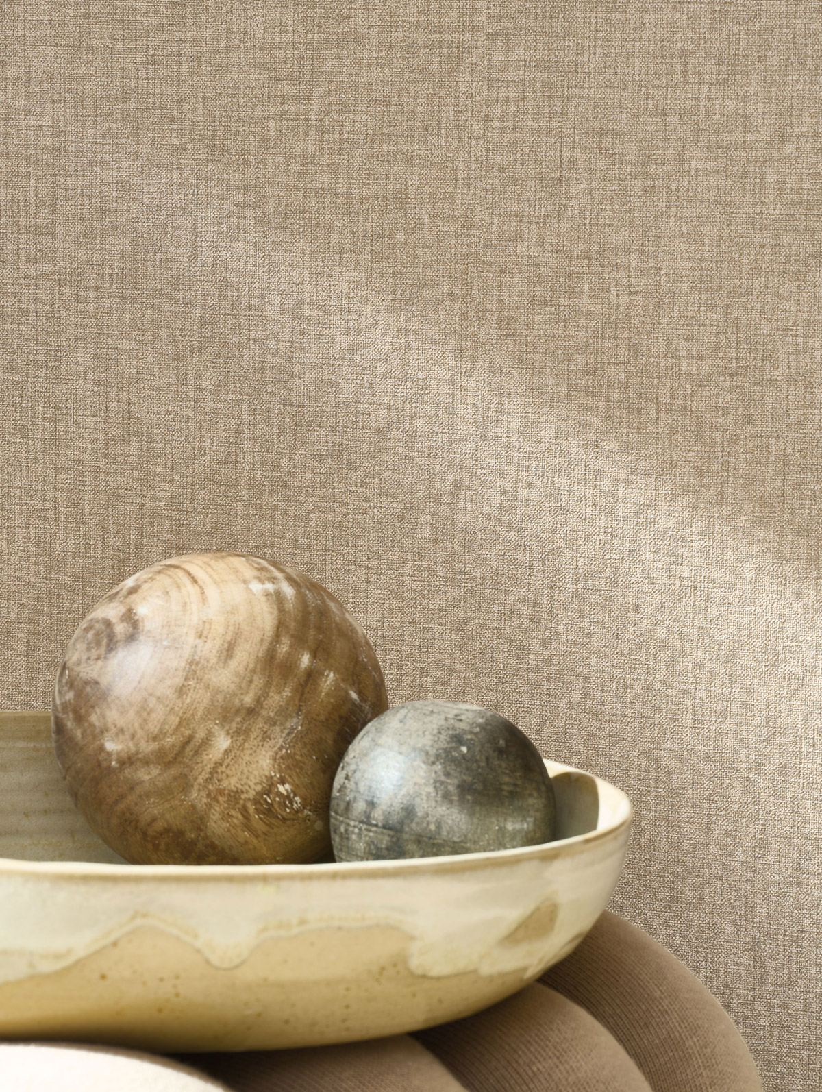 Papier peint Uni Lin Caractère ficelle - Seaside de Casadéco AMB2 | Réf. SEAS201171505