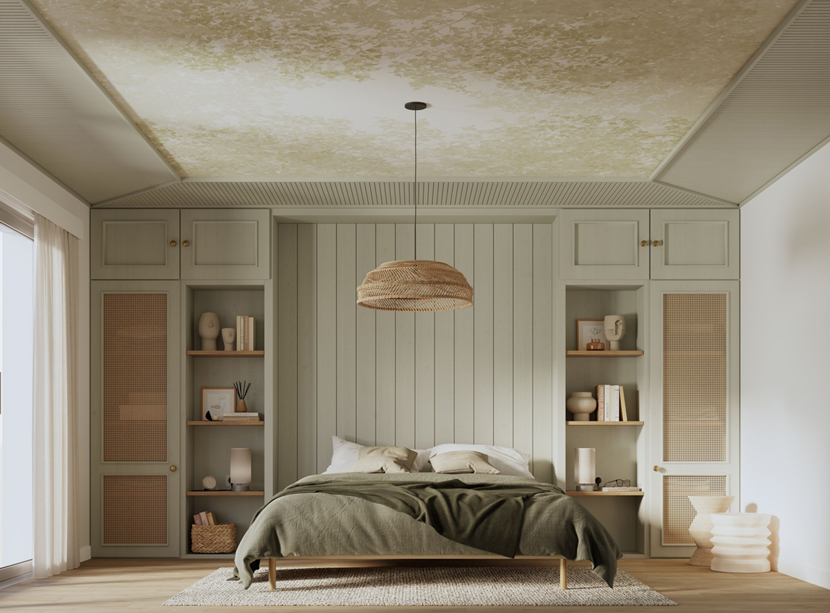 Papier peint panoramique Végétaux Chemin des Cimes M vert lichen 300X280 - Wonderwalls 2 de Casadéco | Réf. WDWD200137208