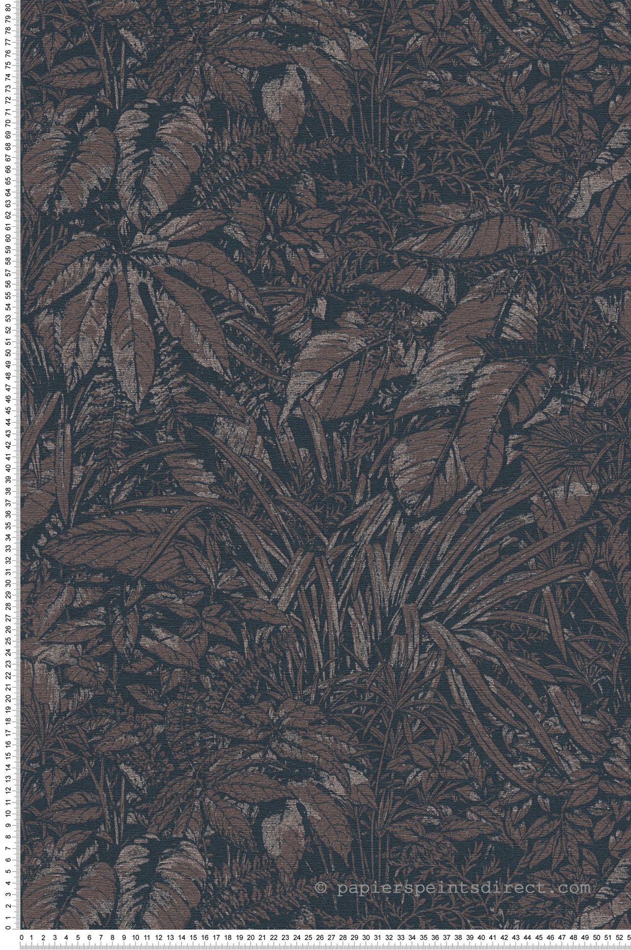 Papier peint Feuillage Discret Nature nuit marron - Smart Surfaces d'A.S. Création | Réf. AS-395605