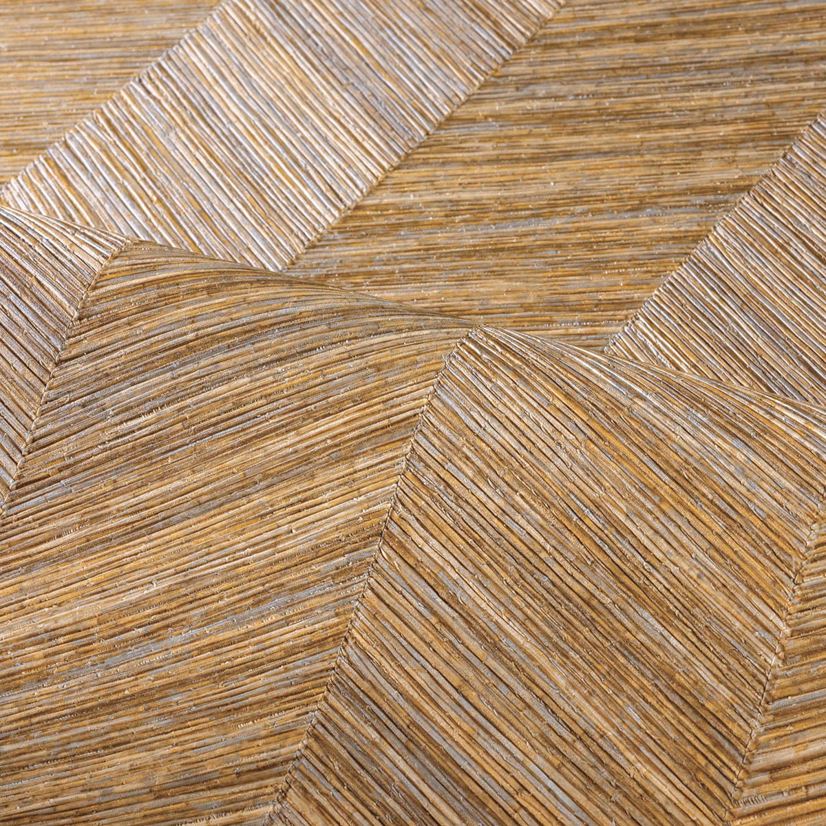 Papier peint Chevron Bois Ocotea ocre - Nature sur Mesure de Casamance | Réf. CAS-B75372752