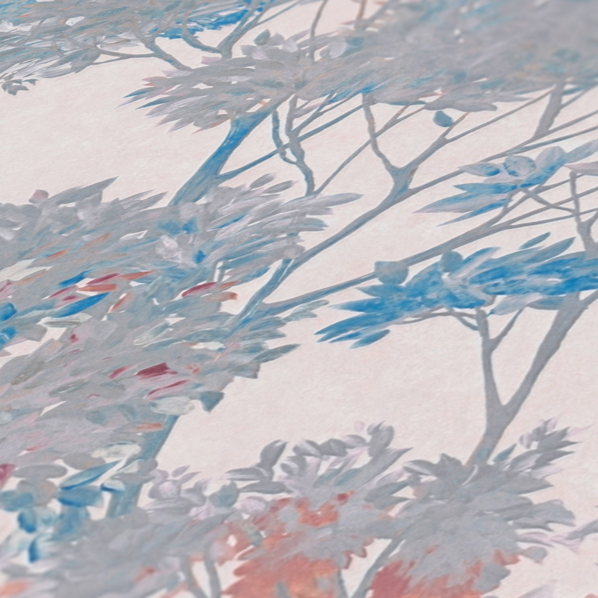 Papier peint Forêt Peinte gris bleu - Arcade d'Architects Paper AMB4 | Réf. 39173-2