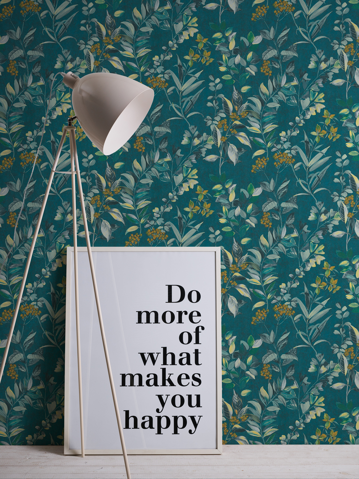 Papier peint Végétation Fleur bleu canard - Arcade d'Architects Paper AMB2 | Réf. 39171-3