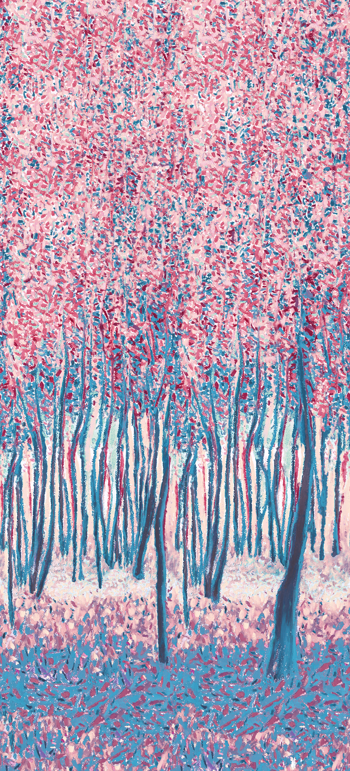 Papier peint panoramique Sylve Décor Rose A - 1/2/3 - Isidore Leroy