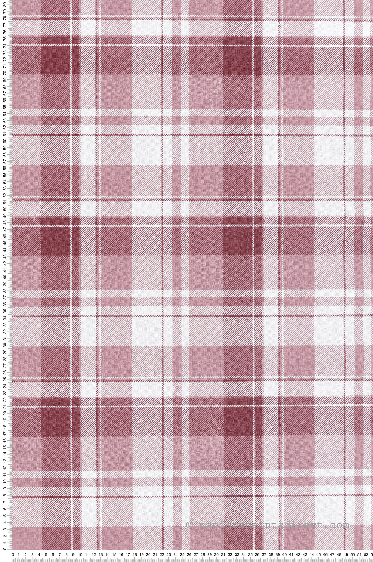 Papier peint Carreaux Tartan rose prune - Garden Party 2 de Montecolino | Réf. MC-8389