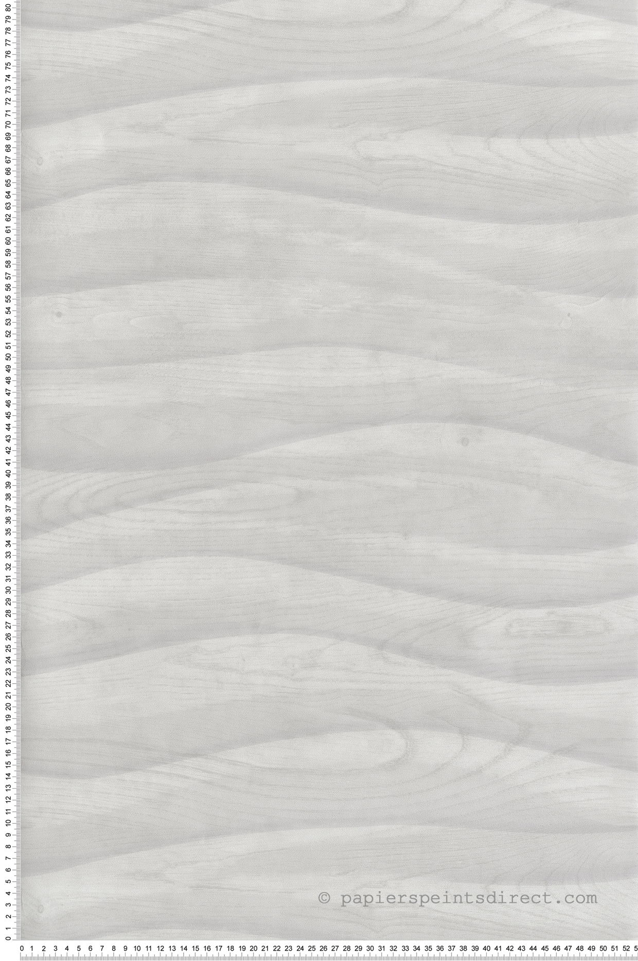 Papier peint Bois Horizontal Ondulé gris clair - Brut d'Ugépa | Réf. UGP-M75509
