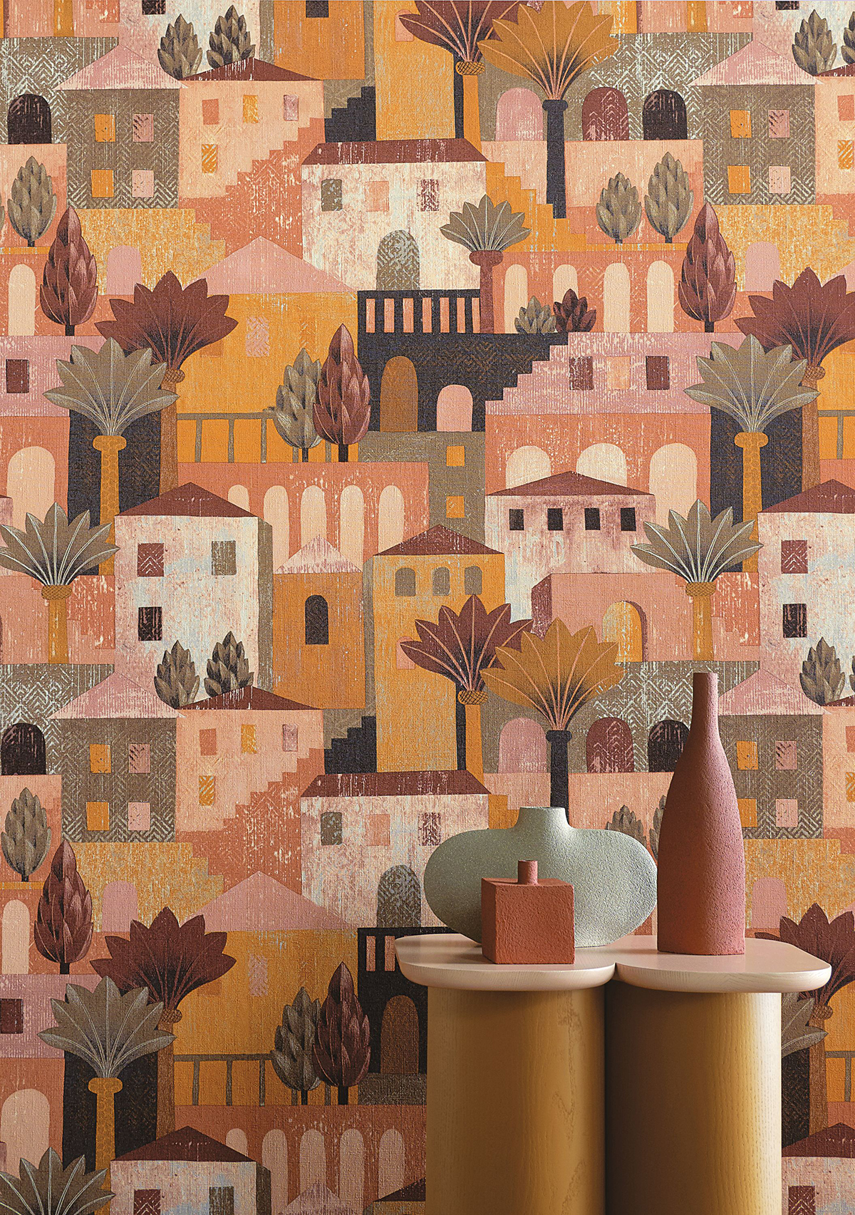 Papier peint Maison Monterosso terre de sienne - Aventura de Casamance | Réf. CAS-75541834