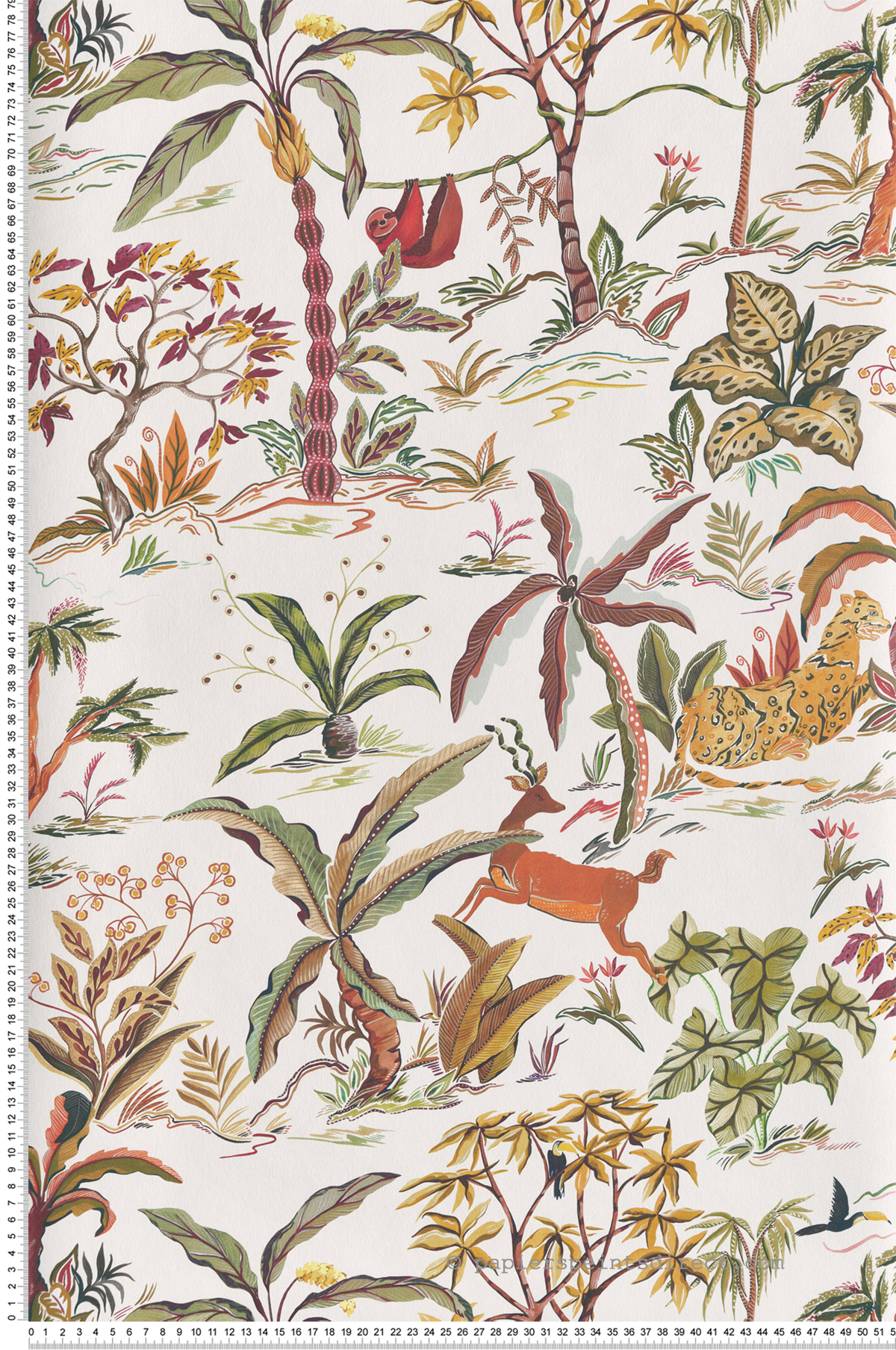 Papier peint Jungle Originale Salento marron - Ananda d'Osborne & Little | Réf. OSB-W8036-03