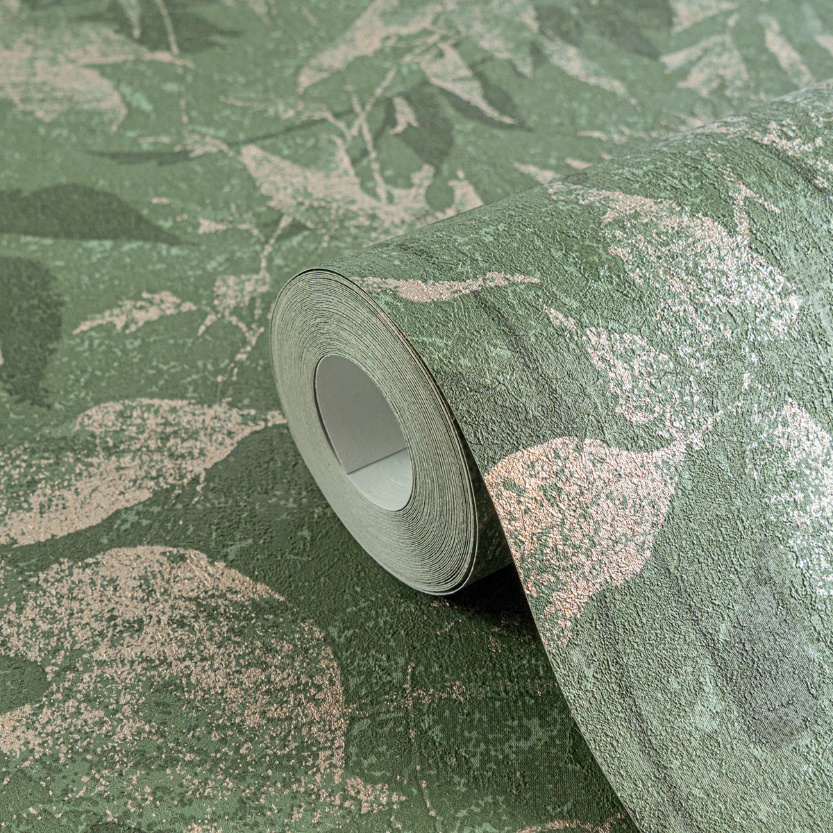 Papier peint Végétaux Jungle vert sapin doré - Metropolitan Stories 4 Hot Spots d'A.S. Création AMB5| Réf. AS-782036