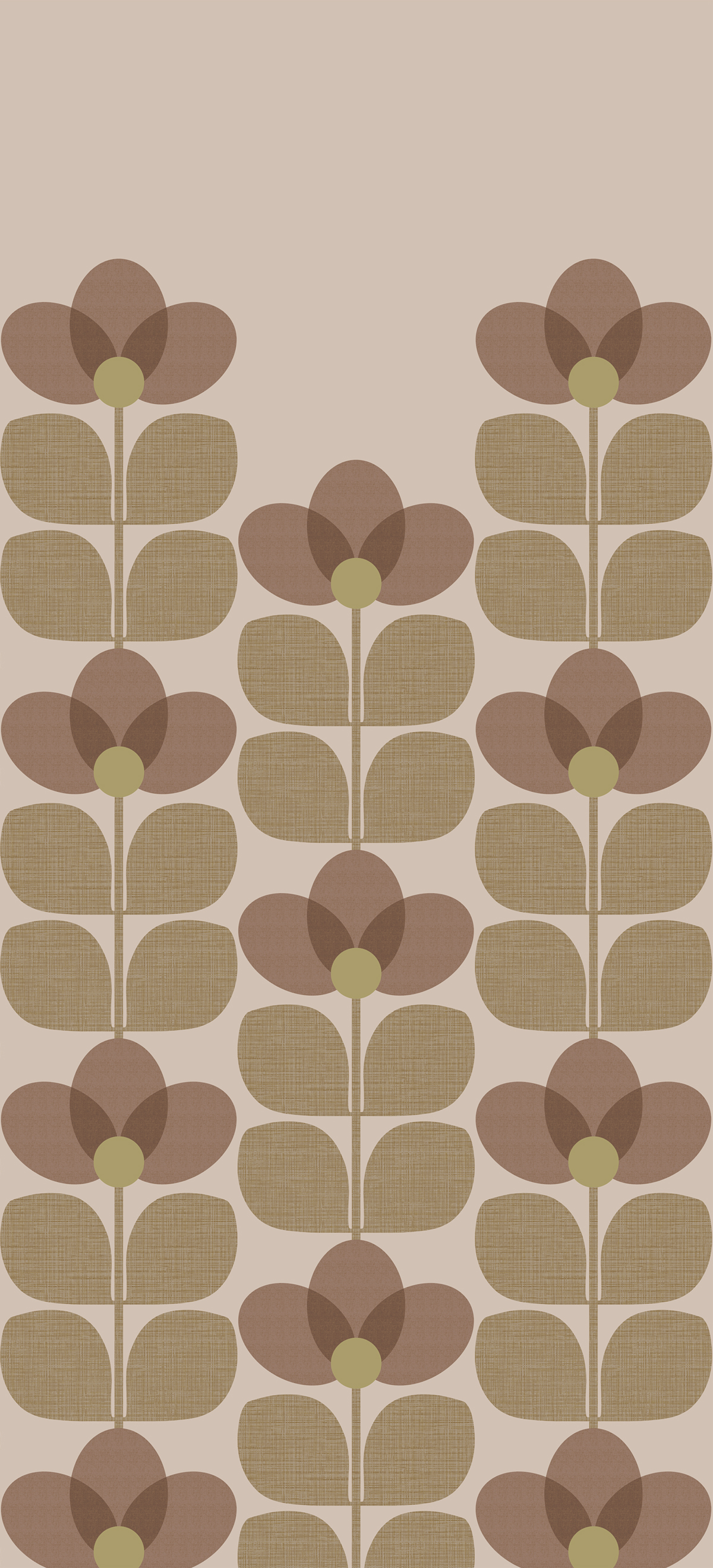 Papier peint panoramique Flower Graphique Rosée B - 4/5/6 - Isidore Leroy