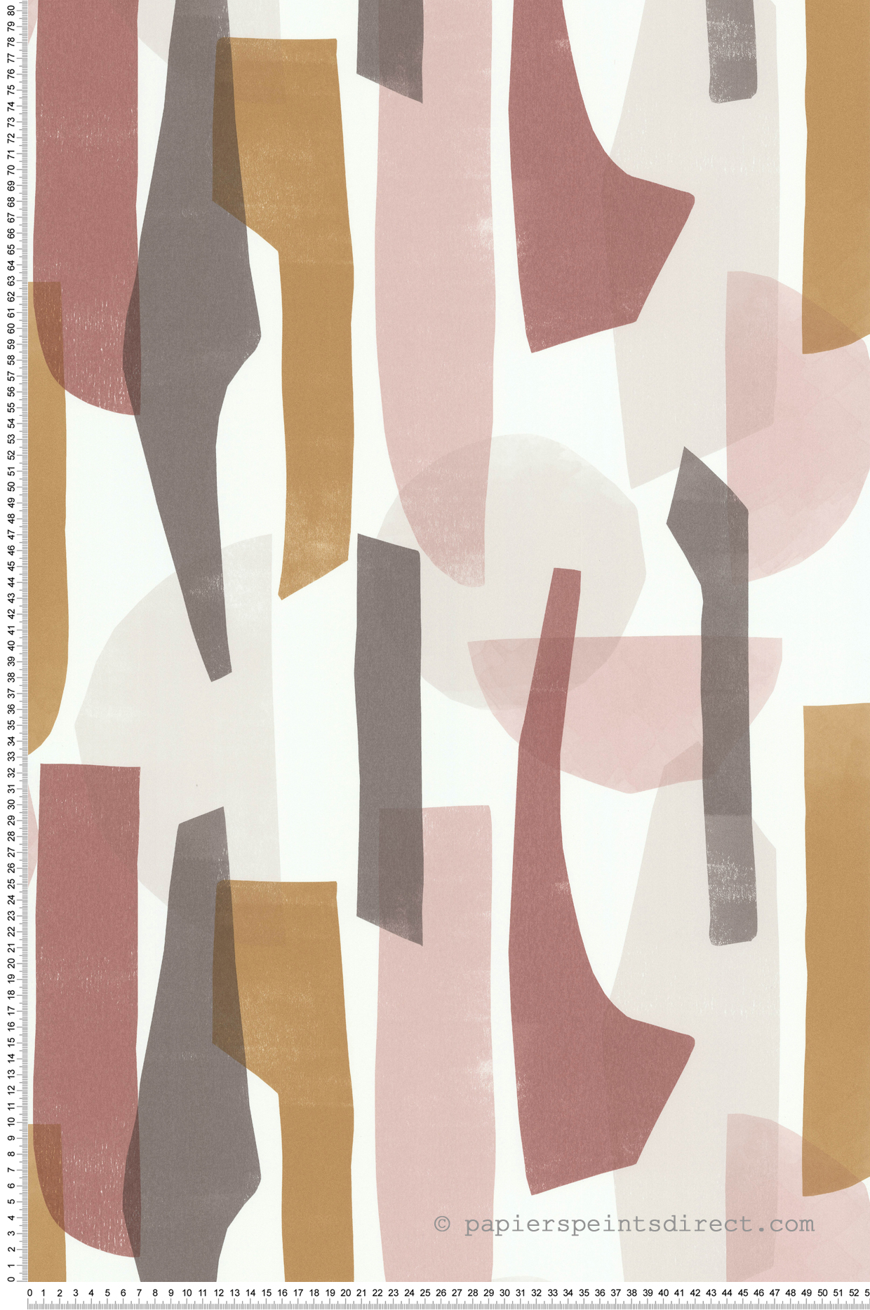 Papier peint Découpe Géométrique brique et moutarde - Arty de Lutèce | Réf. LTC-51211010