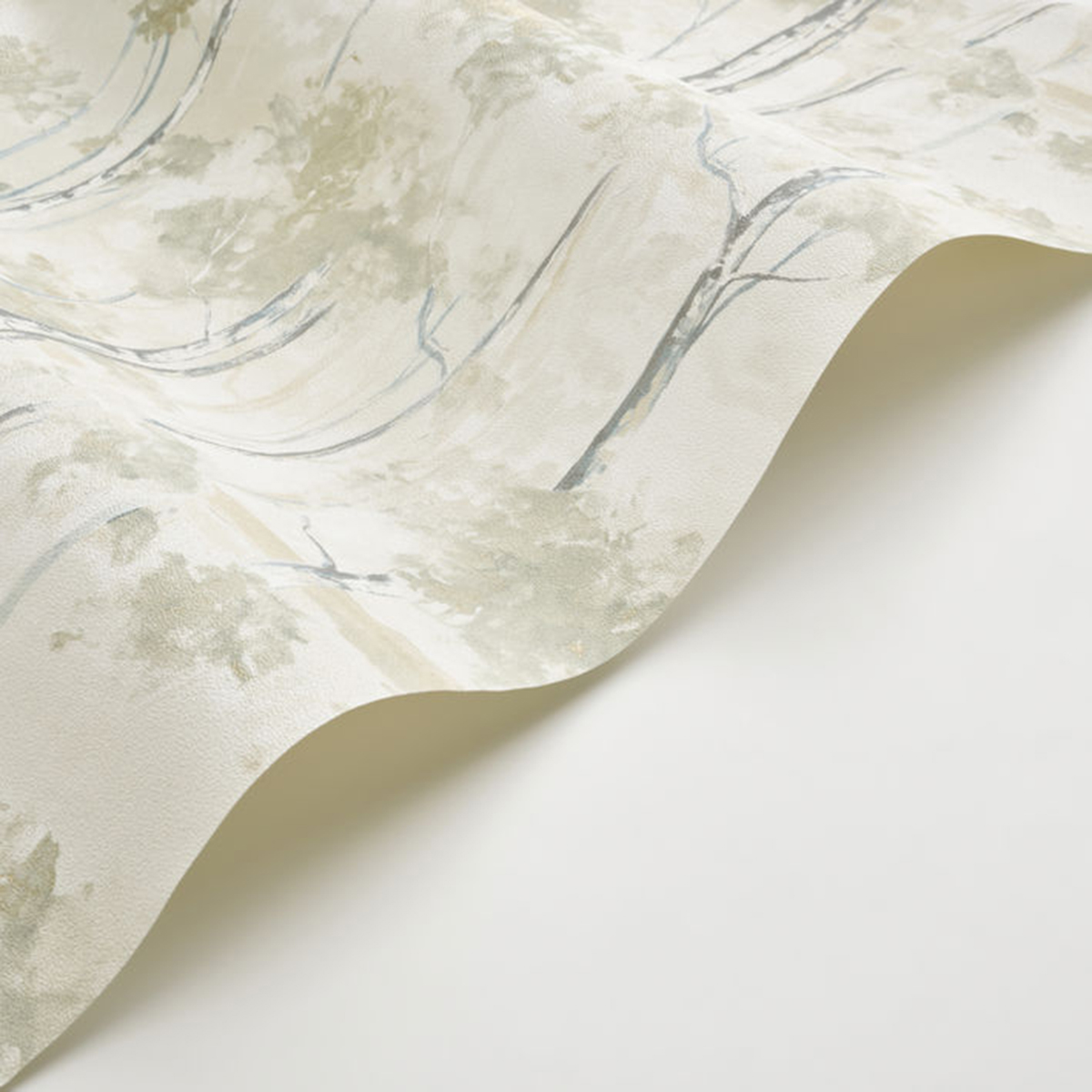 Papier peint Forêt Skandinavia vert lichen doré - Riverside 4 de Casadéco AMBV | Réf. RIVI89547418