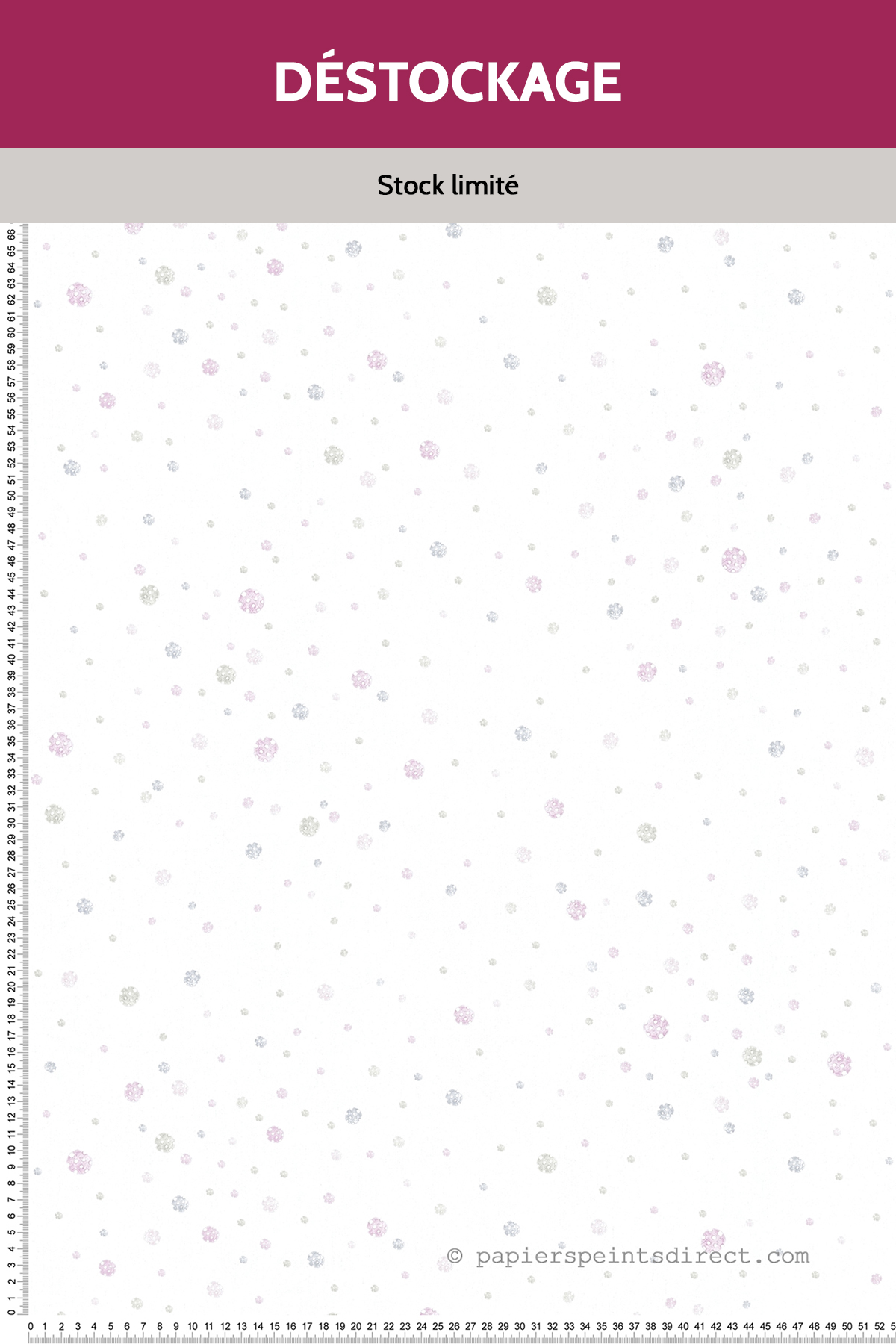 Papier peint Destockage - Petits ballons à pois rose - Little Stars AS Création