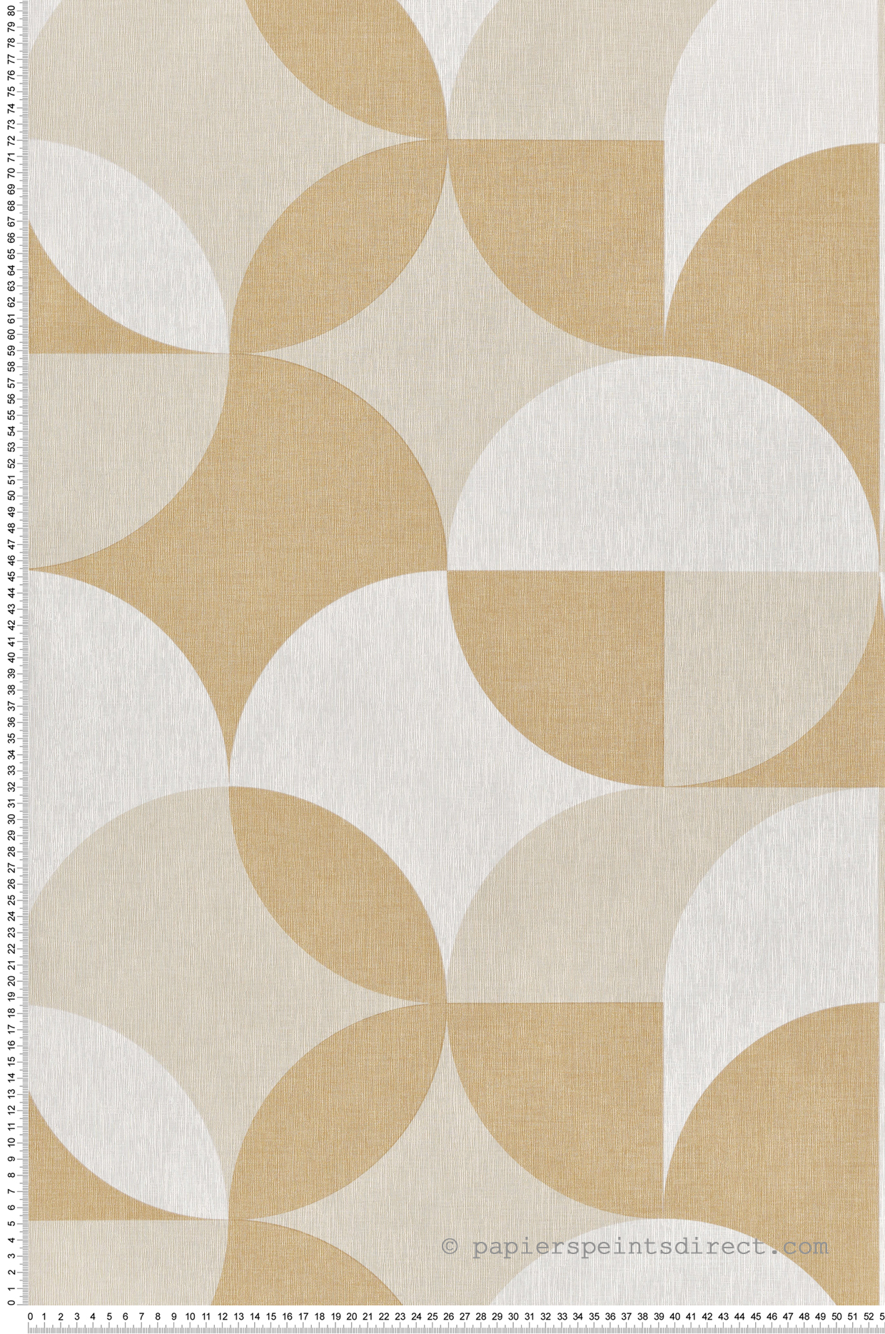 Papier peint Géométrie Arrondi Charly beige - Twist de Casélio | Réf. TST106441000