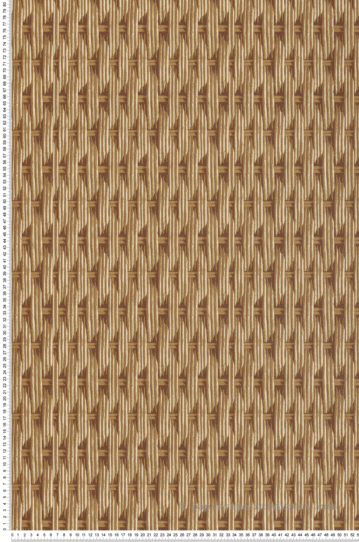 Papier peint Osier Tressé Louis beige paille - Villa Rosalie de Lutèce | Réf. LTC-51224117
